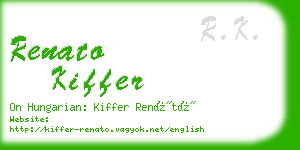 renato kiffer business card